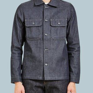 Naked & Famous Men's Workshirt 10 oz Selvedge Raw Japanese Denim - Size Medium